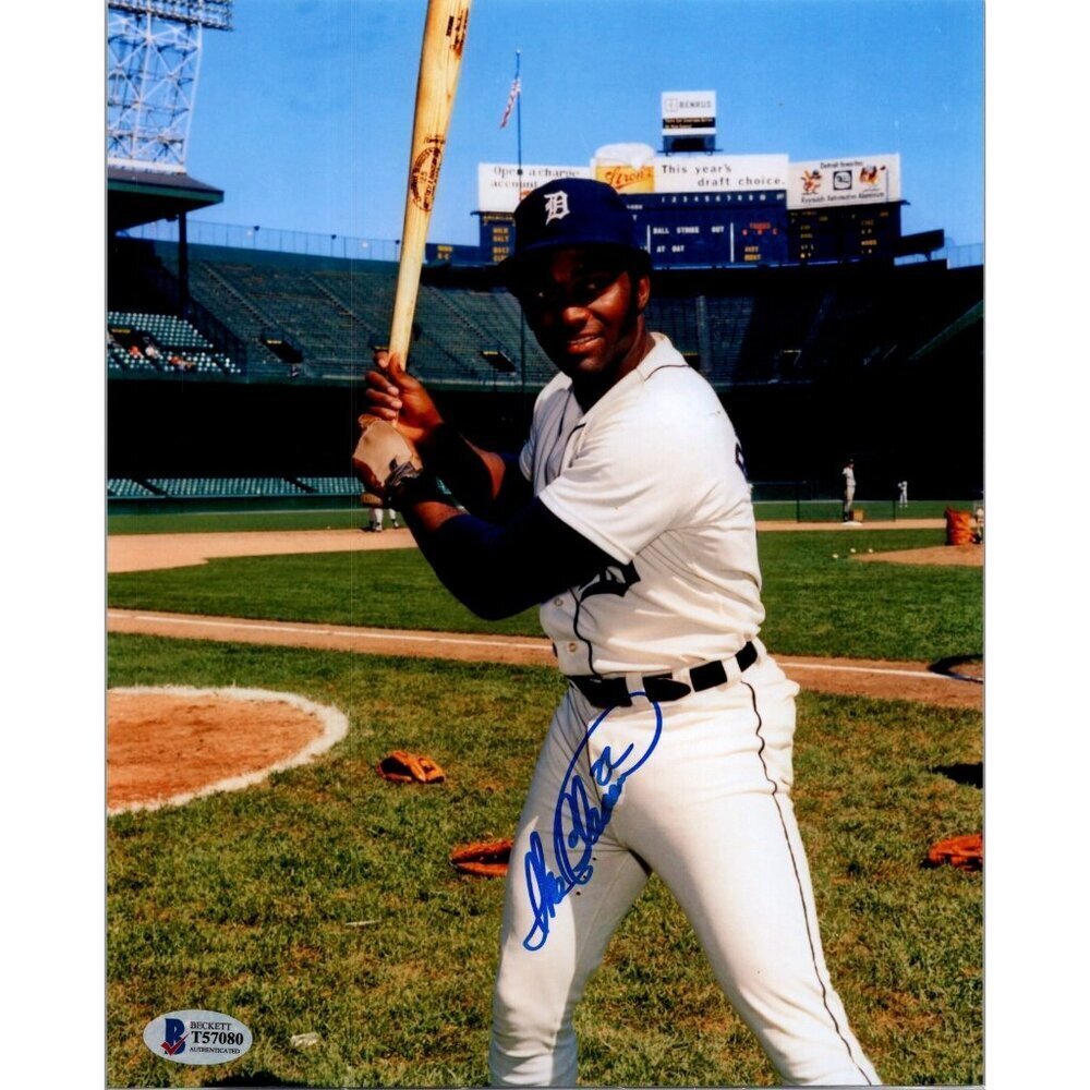 IKE BLESSITT DETROIT TIGERS MLB SIGNED 8x10 COA Beckett T57080